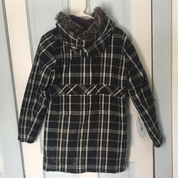 Black, tan, and white Volcom pea coat - Picture 2 of 2